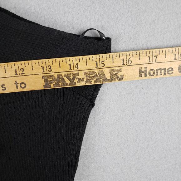 Forever 21 Size S Halter Wrap Neck Crop Top‎ Black Ribbed Going Out Festival - Picture 3 of 9